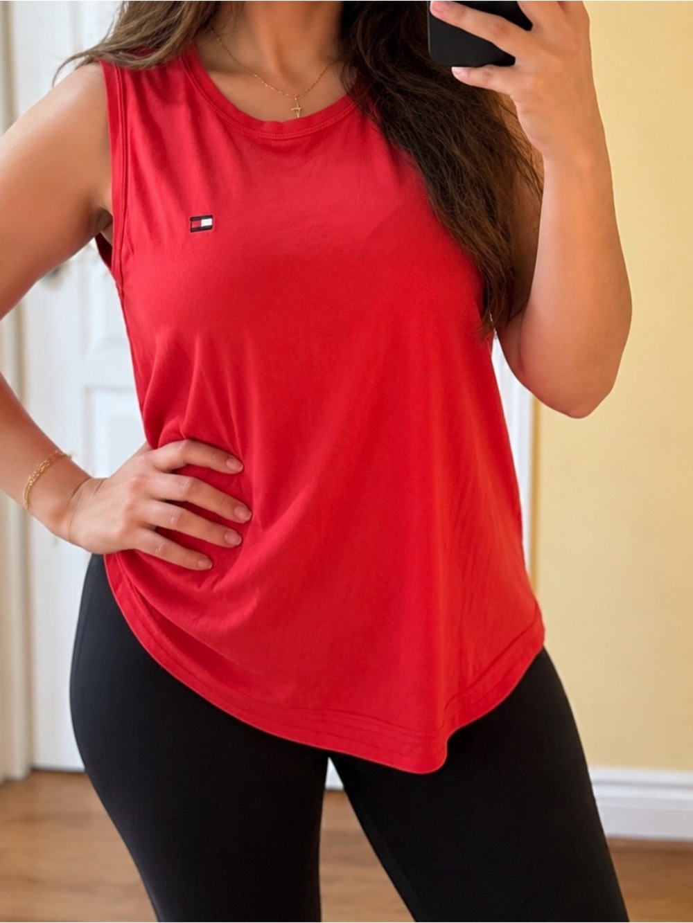 Tommy Hilfiger Bright Red Crewneck Tank Top